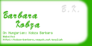 barbara kobza business card